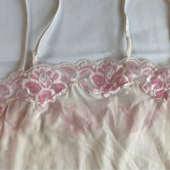 Vintage Y2K Rampage Fairy Blush and Cream Sheer Camisole Size Large - Picture 9 of 13